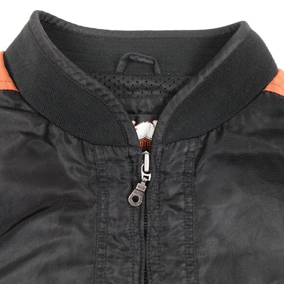 Harley Davidson Motorcycle Bomber Jacket Men's XXL Embroidered Spellout Logo - Picture 4 of 12